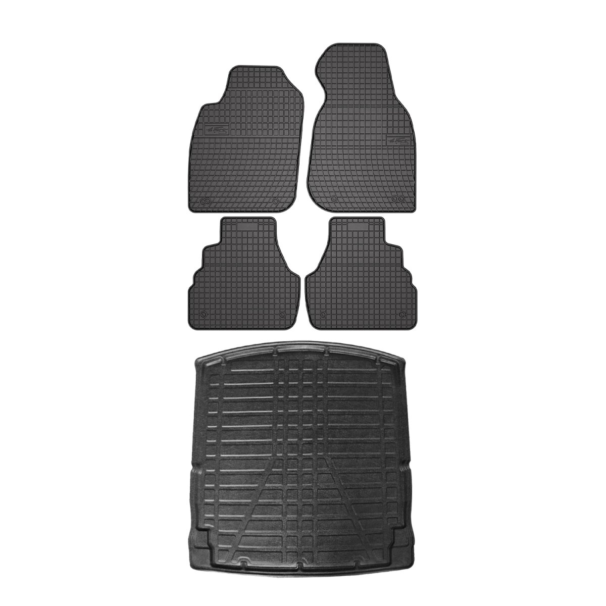 Audi A6 Floor-Trunk Mats - Omac - El-Toro & YPS - Black - '97-'04